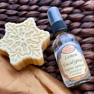 Lemon Eucalyptus Organic Spritzer and Soap Set